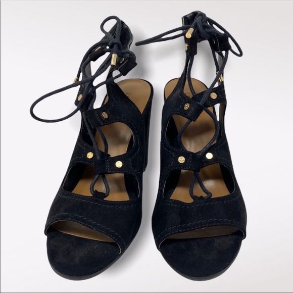 INDIGO RD | Black Lace Up Heels - Picture 2 of 6